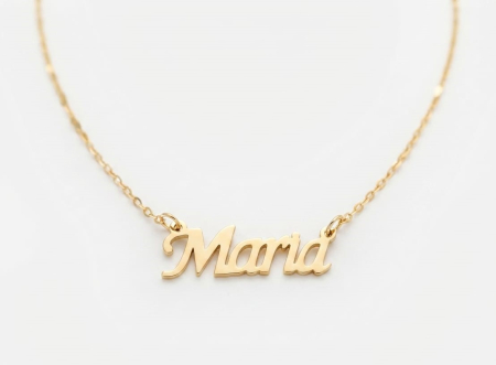 Gravura-Personalizare - Lănțișor Personalizat cu Nume, Aur Galben 14K (585)