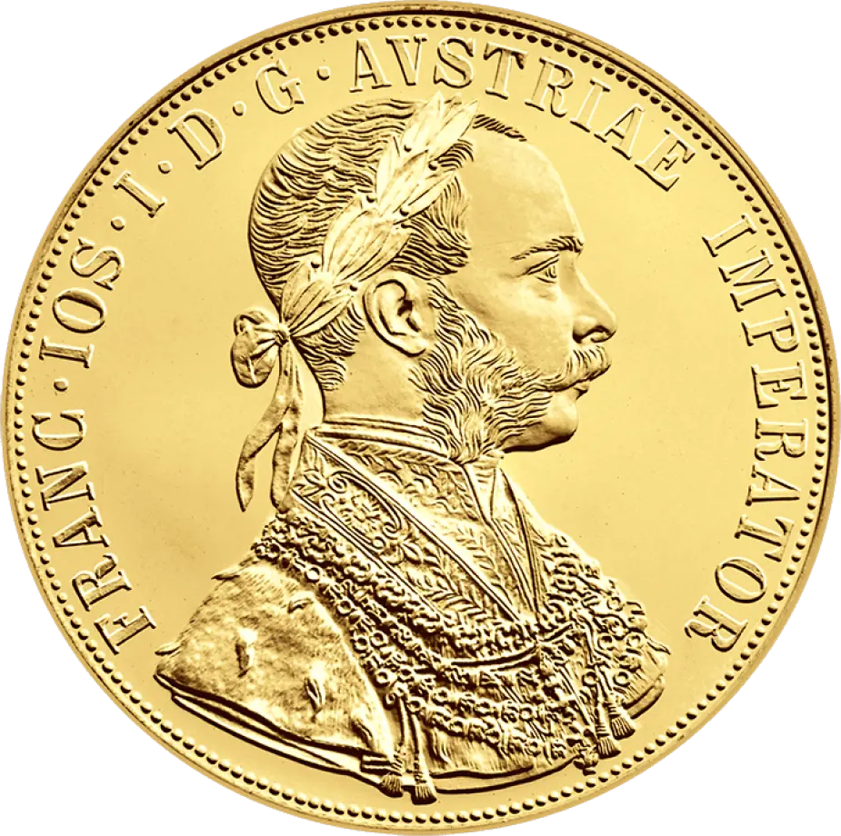 Lingou/Monede - Monedă din Aur 4 Ducat Austria 1915 (Aur de Investiție și Colecție)