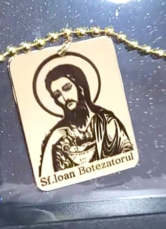 Gravura-Personalizare - Serviciu Gravură Laser Iconografică – Medalion Plăcuță (Model Sfântul Ioan Botezătorul)
