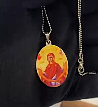 Gravura-Personalizare - Serviciu Gravură și Personalizare – Medalion Plăcuță (Model Acoperământul Maicii Domnului)