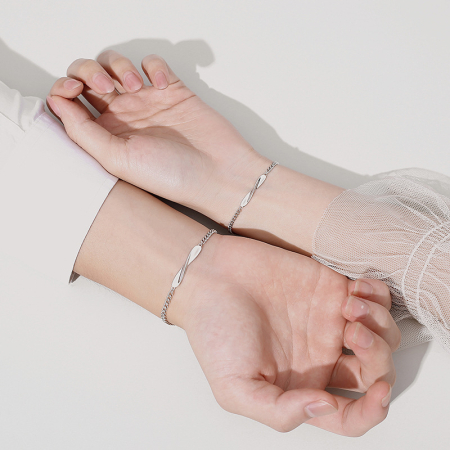 Bratara argint 925 dama - Set 2 Brățări din Argint 925 „Infinity Connection” – Simbolul Legăturii Eterne