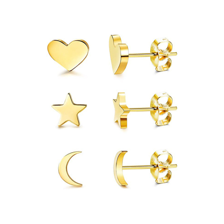 Cercei argint - Cercei argint 925 placat cu aur inchidere filet