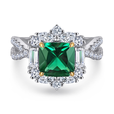 Set Bijuterii din Argint 925 „Emerald Queen” – Inel, Cercei și Colier de Lux [1]