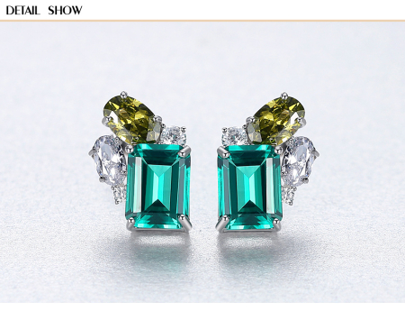 Set Bijuterii din Argint 925 Rodiat – Colier și Cercei Emerald & Peridot Crystal [2]
