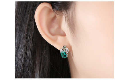 Set Bijuterii din Argint 925 Rodiat – Colier și Cercei Emerald & Peridot Crystal [1]