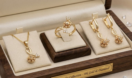 Verighete aur 14k - Set Complet Bijuterii din Aur 14K – Colecția „Infinit și Strălucire”