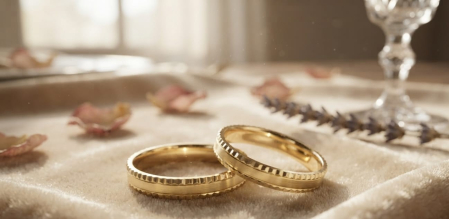 bijuterii aur - Verighete din Aur Galben 14K – Model Minimalist cu Margini Zimțate și Bandă Centrală Satinată