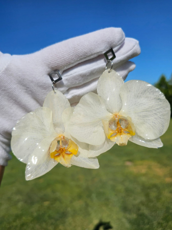 Cercei - Cercei din orhidee naturala