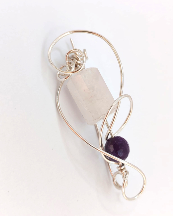 Brosa Cuart roz si ametist [2]