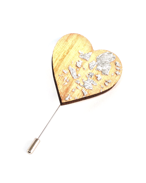 Brosa inima argintie [4]