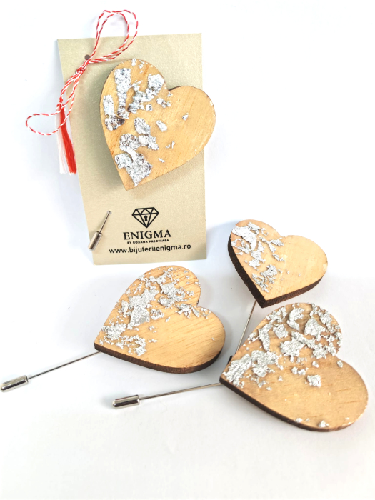 Brosa inima argintie [3]