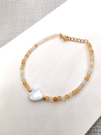 Bratati cu pietre semipretioase - Bratara Honey Heart