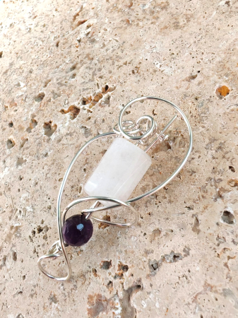 Brose - Brosa Cuart roz si ametist