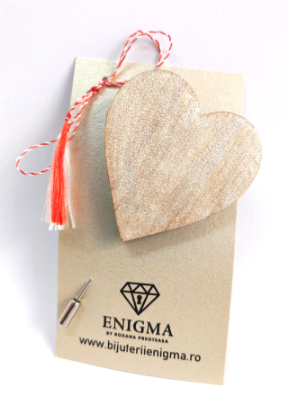 Martisoare - Brosa inima sidefata