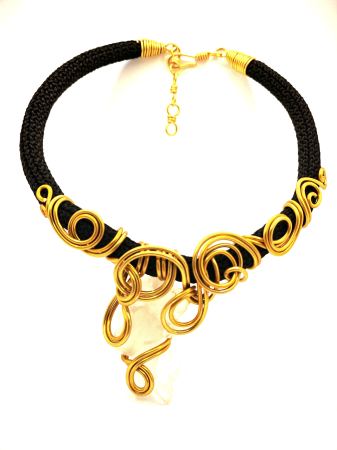 Coliere cu funie - Colier Ice Crystal