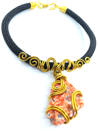 Coliere cu funie - Colier Orange