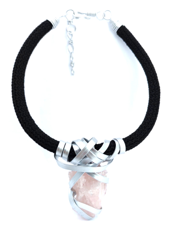 Coliere cu funie - Colier Pink Cuart