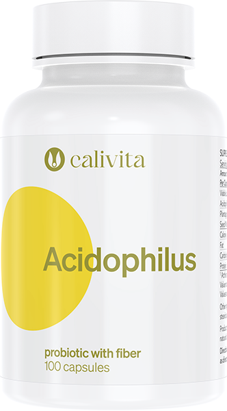Acidophilus CaliVita, Produs probiotic cu fibre, 100 capsule [1]
