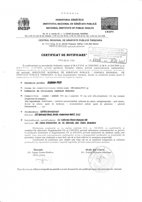 Arginine Plus CaliVita, arginina  naturala 100 capsule [2]