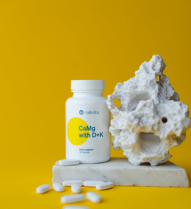 CA-MG with D+K CaliVita, Calciu, magneziu, vitaminele D3 și K, 30 tablete [3]