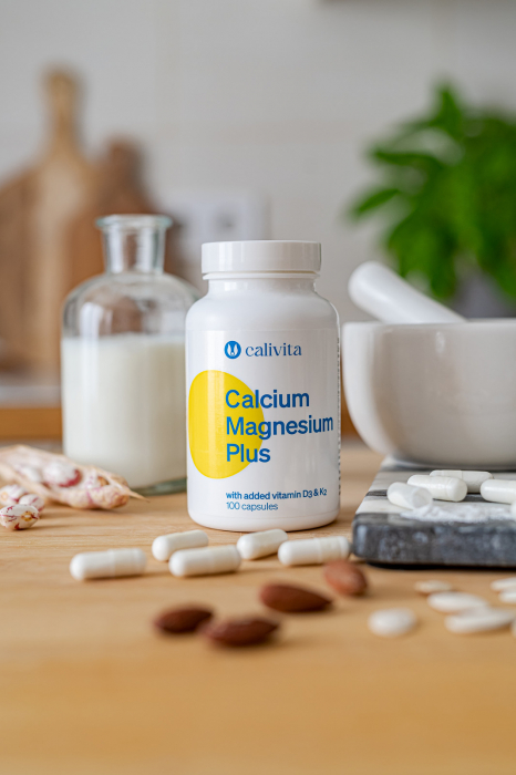 Calcium Magnesium Plus, CaliVita, 100 capsule, calciu, magneziu + vitaminele D3 și K2 [5]