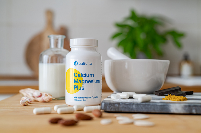 Calcium Magnesium Plus, CaliVita, 100 capsule, calciu, magneziu + vitaminele D3 și K2 [4]