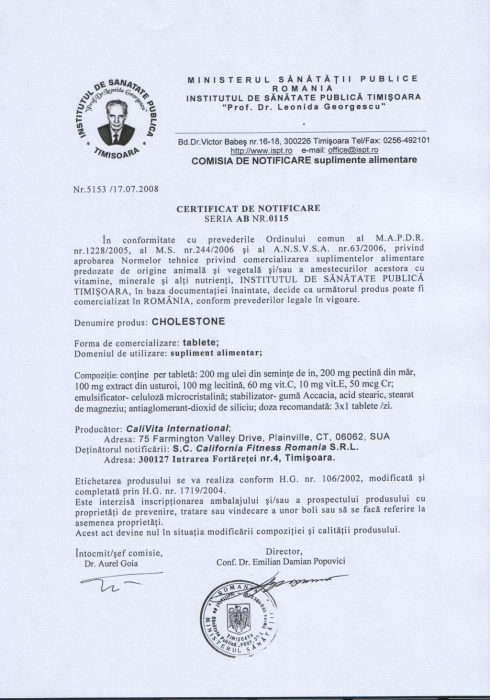 Cholestone CaliVita, 90 tablete, contribuie la un colesterol normal [2]