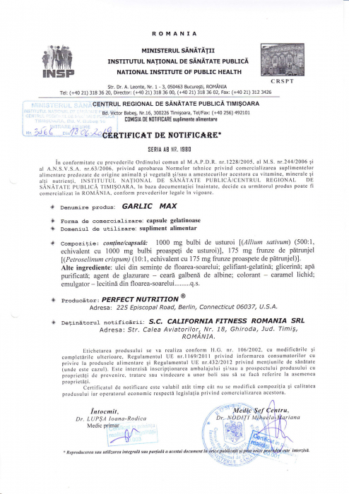Garlic Max, CaliVita, 100 capsule, supliment alimentar cu usturoi, fara miros [2]