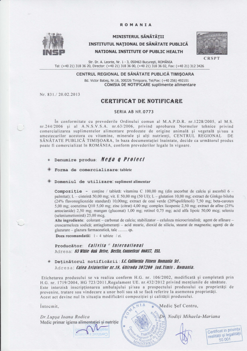 Mega qProtect, CaliVita, Megadoză de antioxidanţi, 90 tablete [2]