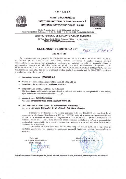 Melatonin 3.0, CaliVita, 60 tablete, 3mg melatonina [2]