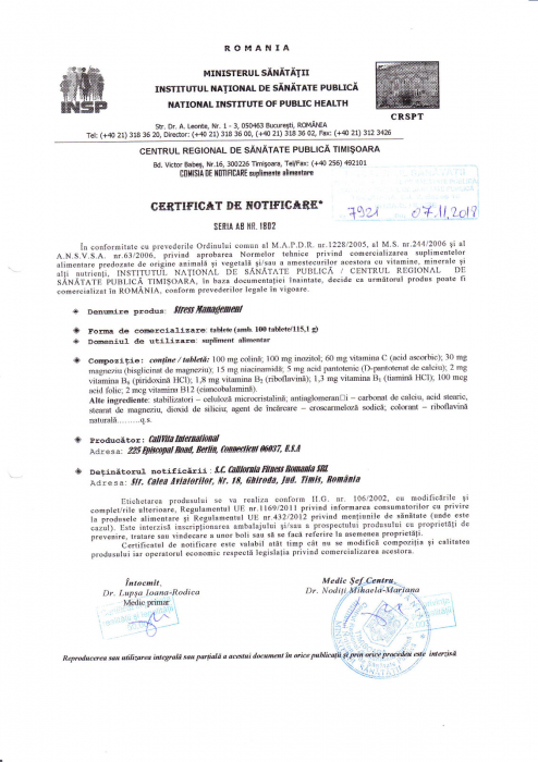 Stress Management, CaliVita, Complex de vitamina B pentru reducerea stresului (100 tablete) [2]