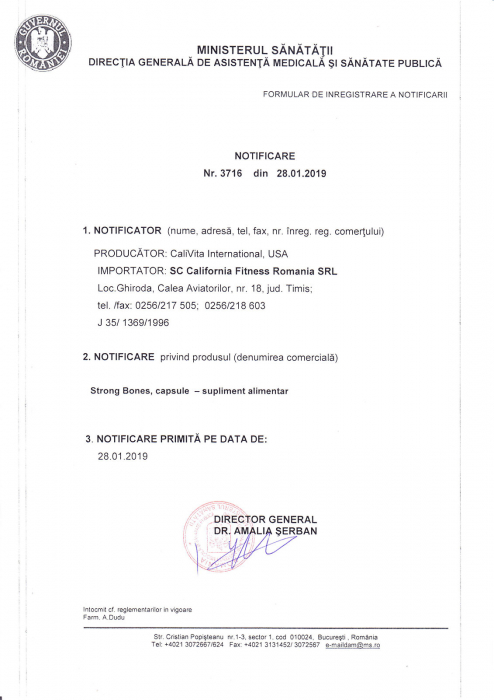 Strong Bonnes, CaliVita, calciu si magneziu in proportia ideala (250 capsule) [2]