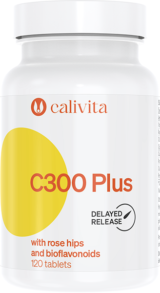 Vit C 300 Plus, CaliVita, 300 mg Vit C cu bioflavonoide, 120 tablete [1]