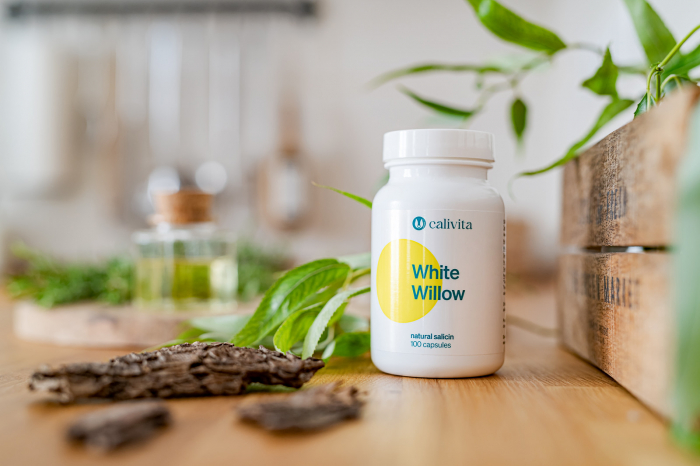 White Willow, CaliVita, Scoarţă de salcie cu conţinut de acid salicilic (100 capsule) [6]
