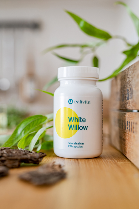 White Willow, CaliVita, Scoarţă de salcie cu conţinut de acid salicilic (100 capsule) [5]