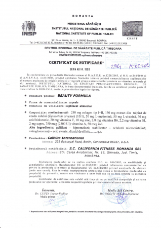 Beauty Formula CaliVita, regenerează şi fortifică structura firului de păr, 60 capsule [1]