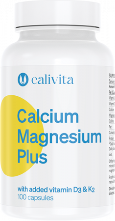 Articulatii si oase - Calcium Magnesium Plus, CaliVita, 100 capsule, calciu, magneziu + vitaminele D3 și K2