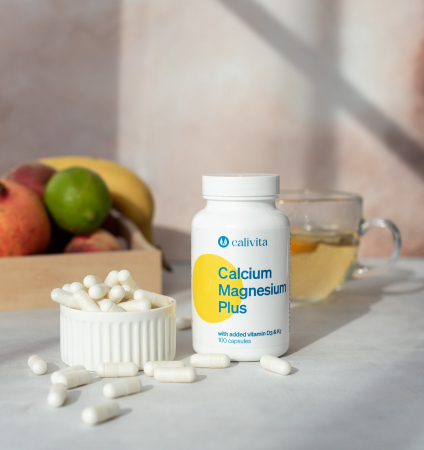 Calcium Magnesium Plus, CaliVita, 100 capsule, calciu, magneziu + vitaminele D3 și K2 [2]