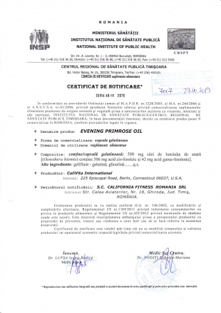 Evening Primrose Oil, CaliVita, 100 capsule, ulei de luminita de seara [1]
