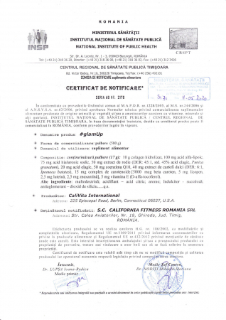 #glamUp, CaliVita , 500 g, Pudră pentru prepararea de băuturi cu megadoză de colagen [1]