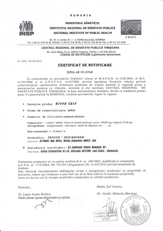 Green Care, CaliVita, 240 tablete, produs pe baza de lucera cu efect detoxifiant [1]