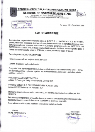 Liquid Chlorophyll, CaliVita, 473 ml, chlorofila lichida [1]