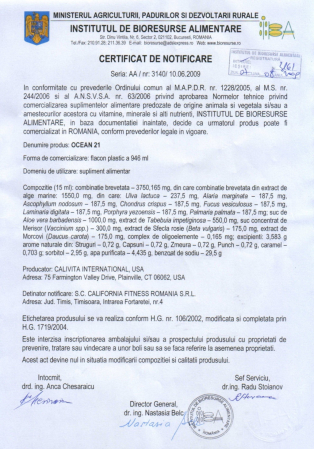 Ocean 21, CaliVita, 946 ml, sirop cu alge si aloe vera pentru sistmul imunitar [1]