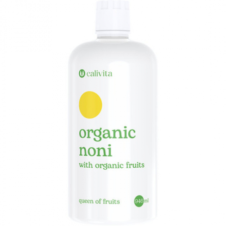 Pentru copii - Organic Noni, CaliVita, 946 ml, suc de noni organic cu struguri albi, cireşe negre şi rodii organice