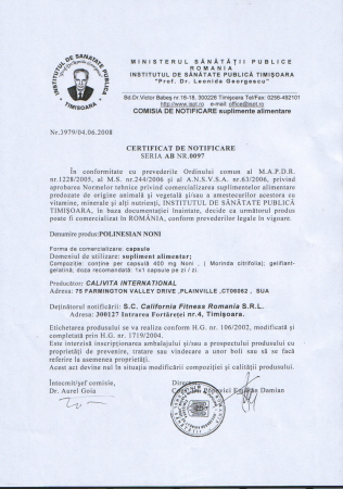 Polinesian Noni Caps, CaliVita, 90 capsule, produs naturist cu noni [1]