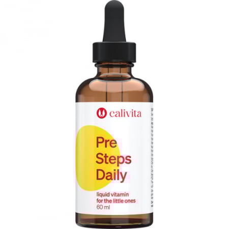 Catalog Produse CaliVita - Pre Steps Daily CaliVita – complex de multivitamine lichide pentru copii, cu aromă de portocale, 30 ml