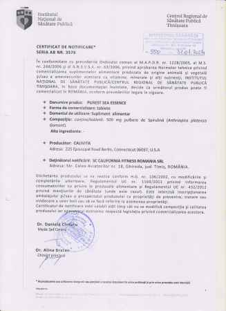 Purest Sea Essence, CaliVita, 60 tablete, produs cu spirulina [1]