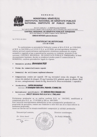 Resveratrol PLUS – complex antioxidant cu resveratrol și CoQ10, CaliVita, 60 capsule [1]