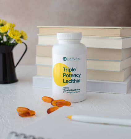 Triple Potency Lecithin, CaliVita, supliment alimentar cu lecitina (100 capsule) [3]
