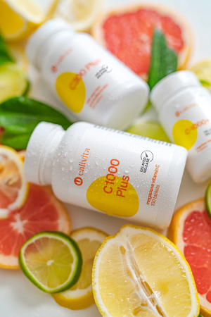 Vit C 1000 Plus, CaliVita, Vit C cu eliberare prelungita, 100 capsule [6]